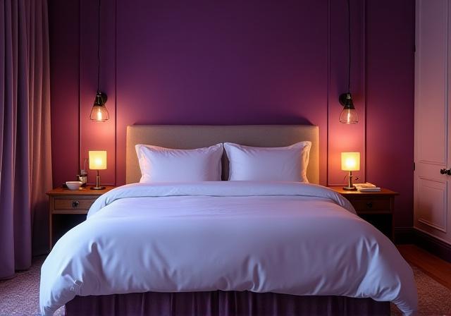 The Violet Room king bed